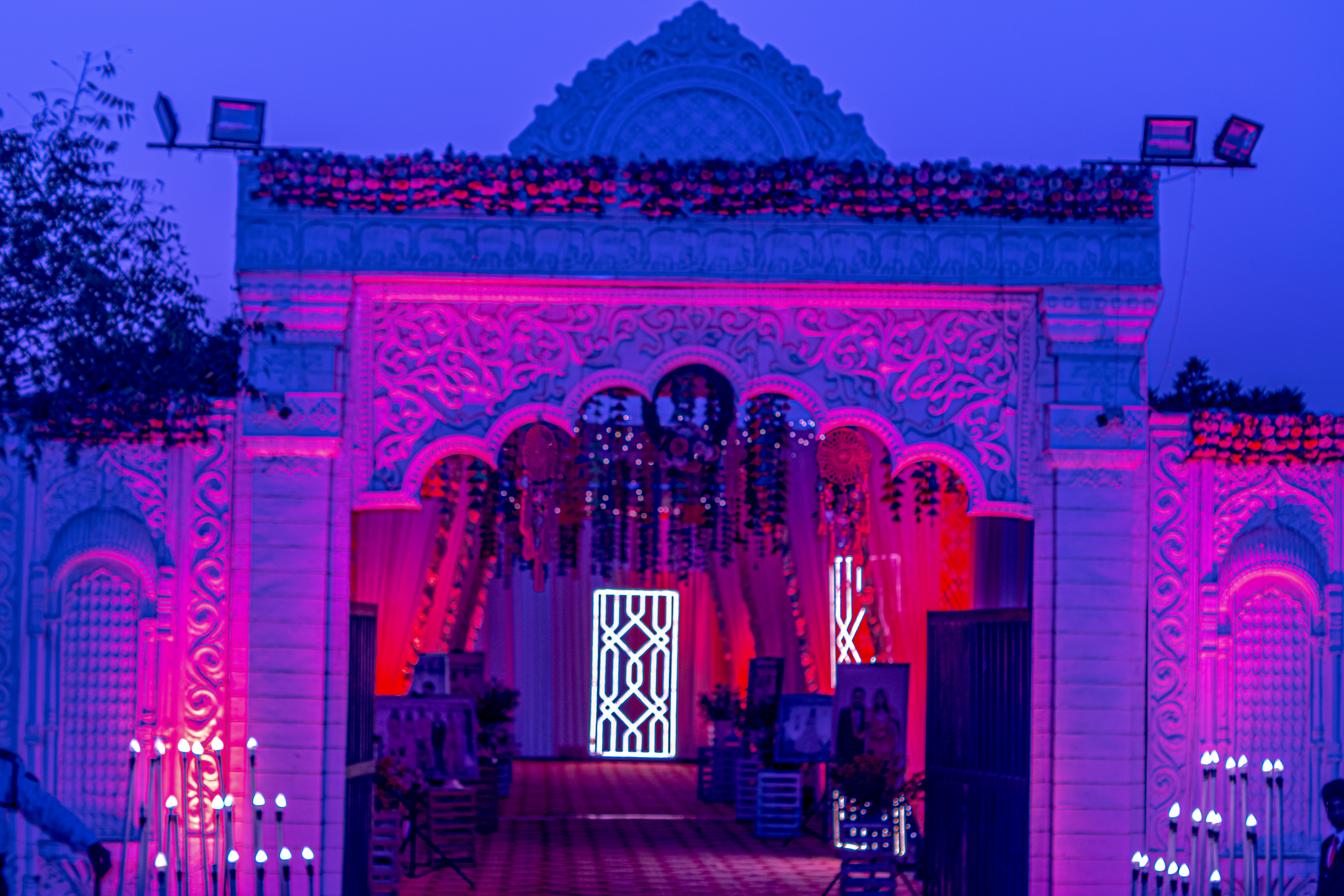 Royal wedding hall decoration in jaipur”, “luxury marriage garden setup